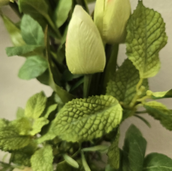 Spring Floral Grapevine Wreath with Pink and Cream Flowers - Picture 5 of 5